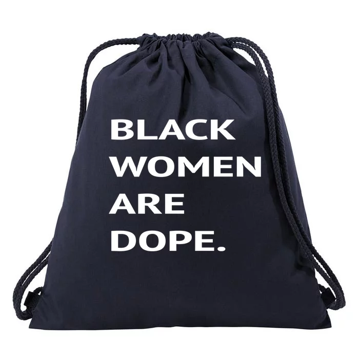 Black Are Dope Couples Trendy Fun Meaningful Gift Drawstring Bag