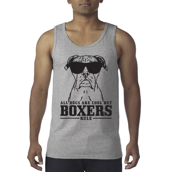 Boxer All Dogs Are Cool But Boxers Rule Funny Tank Top