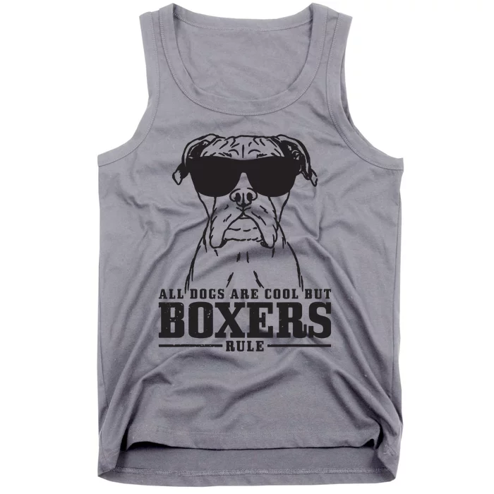 Boxer All Dogs Are Cool But Boxers Rule Funny Tank Top