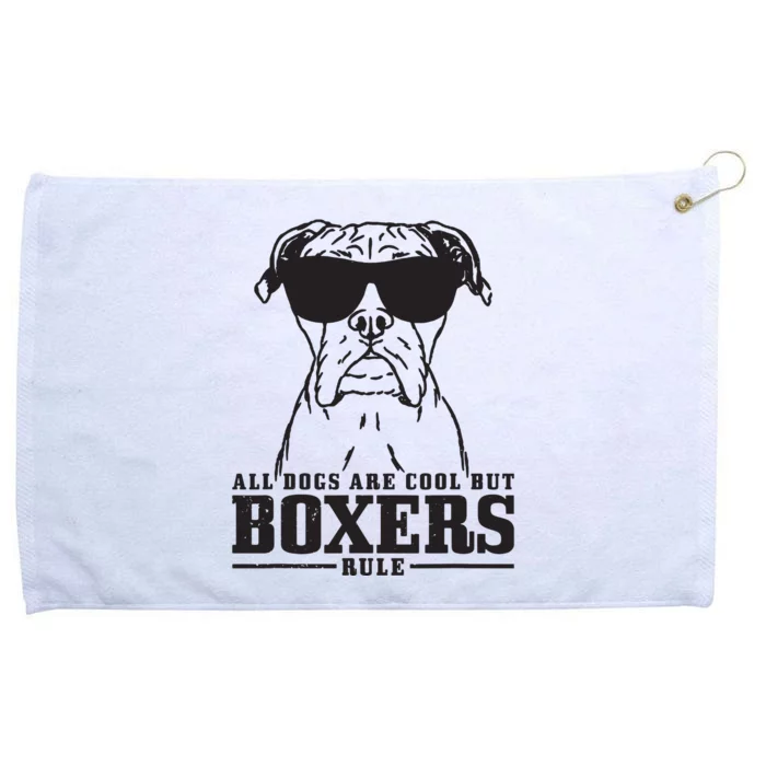 Boxer All Dogs Are Cool But Boxers Rule Funny Grommeted Golf Towel