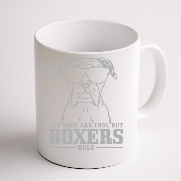 Boxer All Dogs Are Cool But Boxers Rule Funny Front & Back Coffee Mug