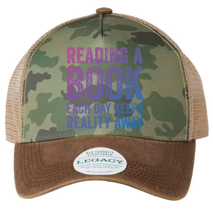 Book A Day Keeps Reality Away Avid Book Reader Gift Legacy Tie Dye Trucker Hat