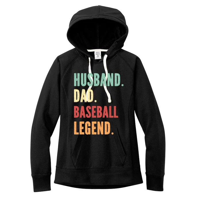 Baseball Athlete Dad Husband Father Gift Women's Fleece Hoodie