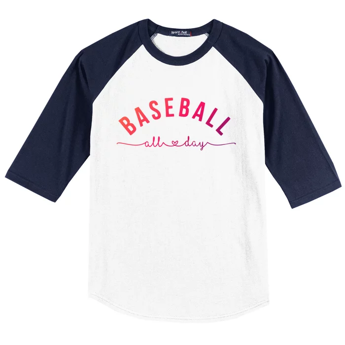 Baseball All Day Baseball Mom Gift Baseball Mom Gift Baseball Sleeve Shirt