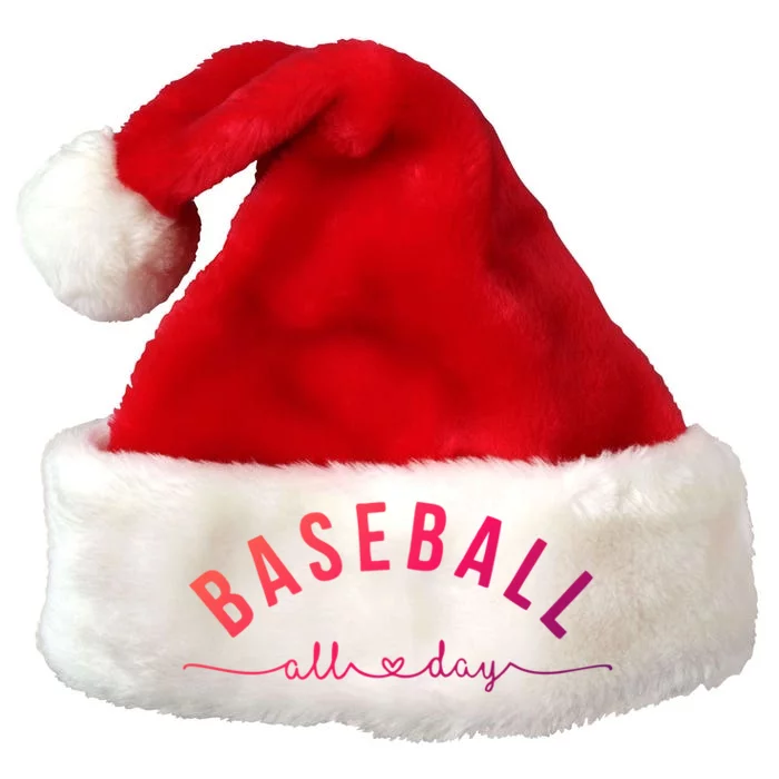 Baseball All Day Baseball Mom Gift Baseball Mom Gift Premium Christmas Santa Hat