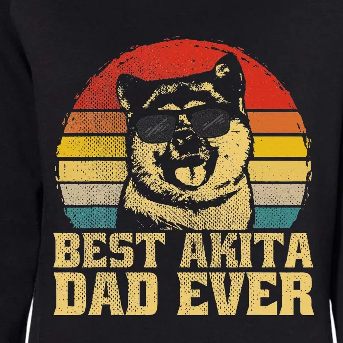 Best Akita Dog Dad Father Papa Puppy Ever Funny Retro Gift Womens California Wash Sweatshirt