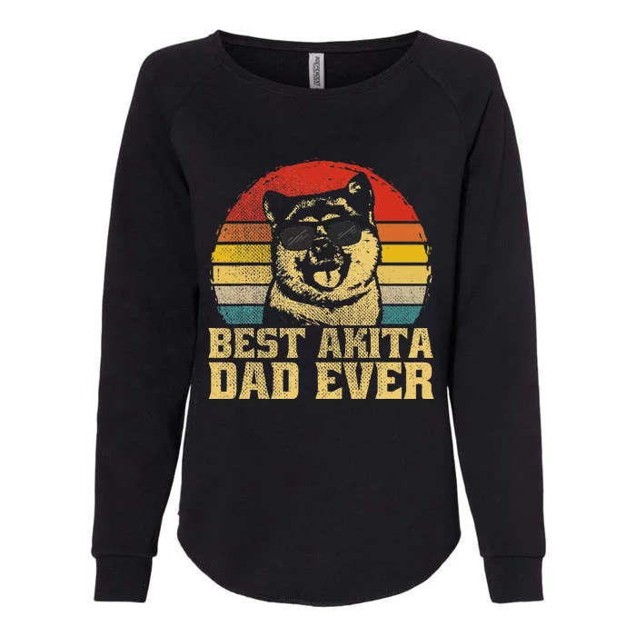 Best Akita Dog Dad Father Papa Puppy Ever Funny Retro Gift Womens California Wash Sweatshirt