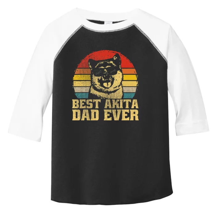 Best Akita Dog Dad Father Papa Puppy Ever Funny Retro Gift Toddler Fine Jersey T-Shirt