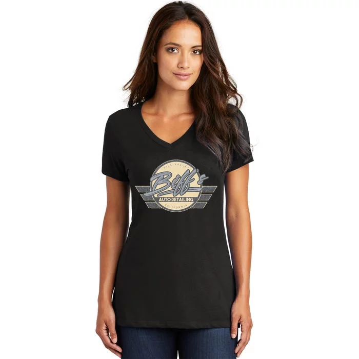 Biffs Auto Detailing Women's V-Neck T-Shirt