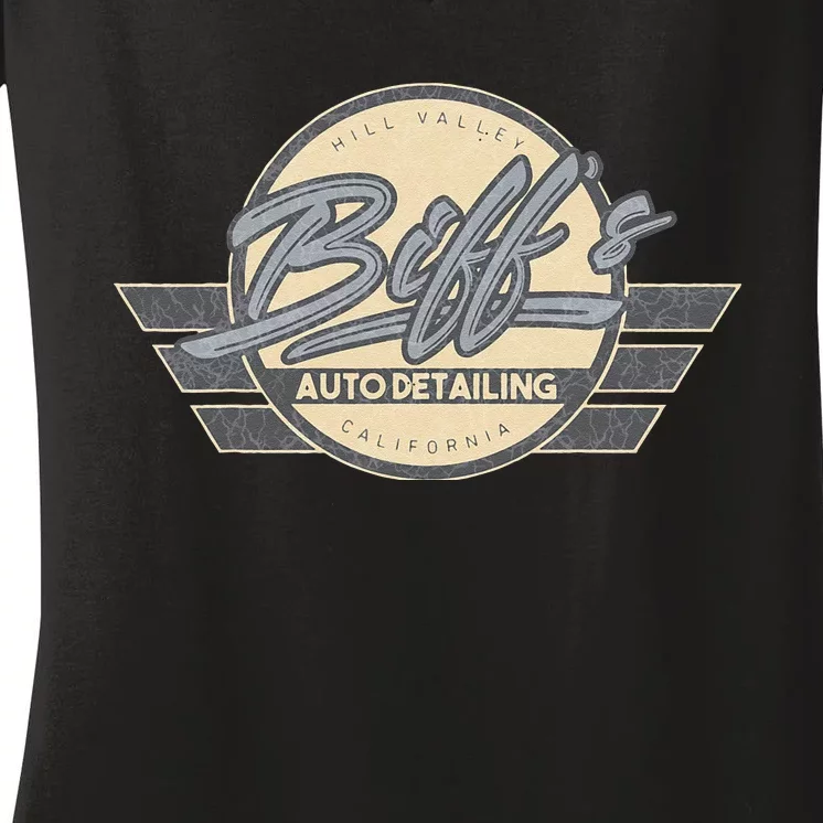 Biffs Auto Detailing Women's V-Neck T-Shirt