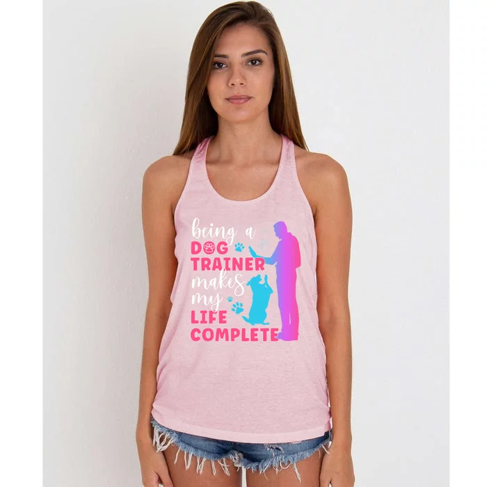 Being A Dog Trainer Dog Training Gift Women's Knotted Racerback Tank