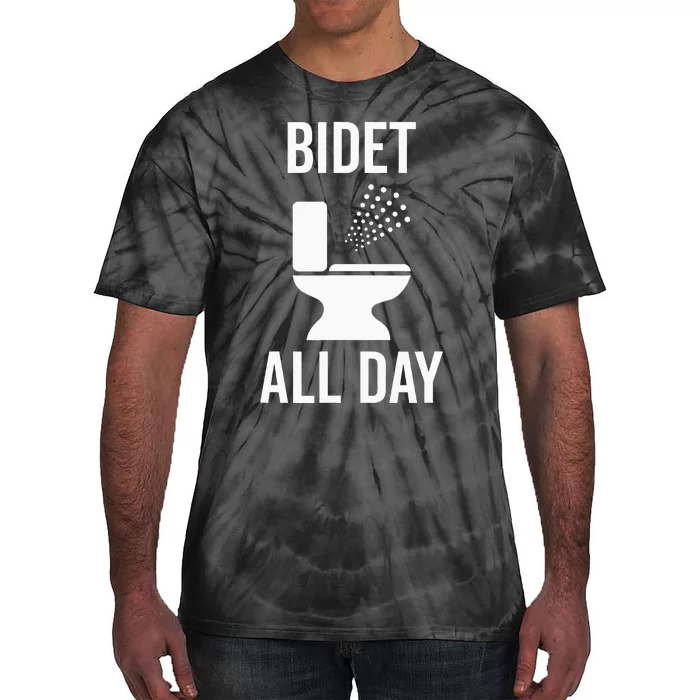 Bidet All Day Bidet Awareness For Good Toilet Health Tie-Dye T-Shirt