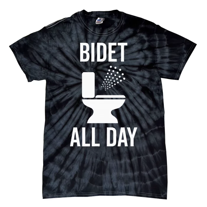 Bidet All Day Bidet Awareness For Good Toilet Health Tie-Dye T-Shirt