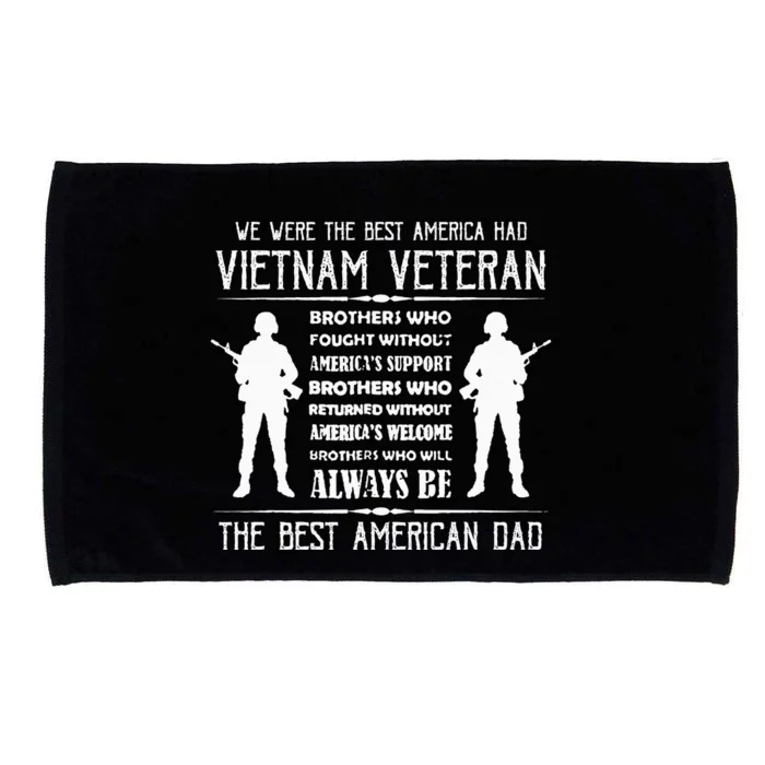 Best American Dad Vietnam Veteran Gift Microfiber Hand Towel