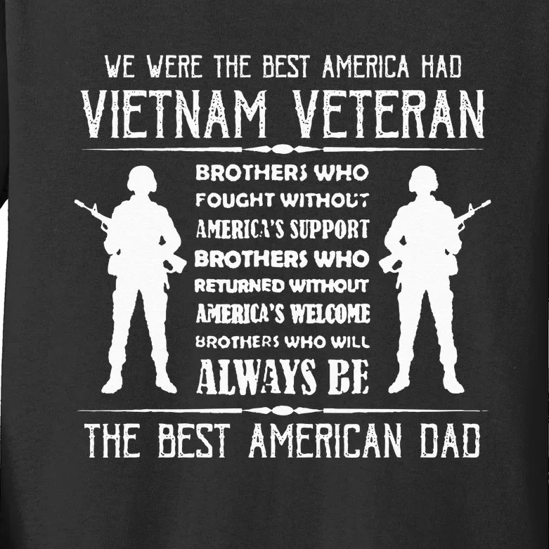 Best American Dad Vietnam Veteran Gift Kids Long Sleeve Shirt