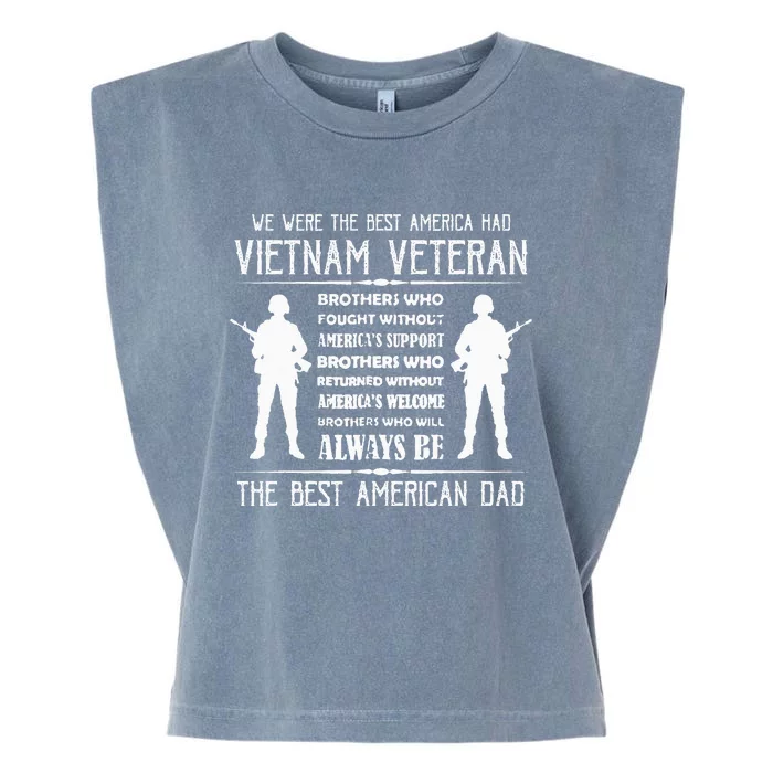 Best American Dad Vietnam Veteran Gift Garment-Dyed Women's Muscle Tee