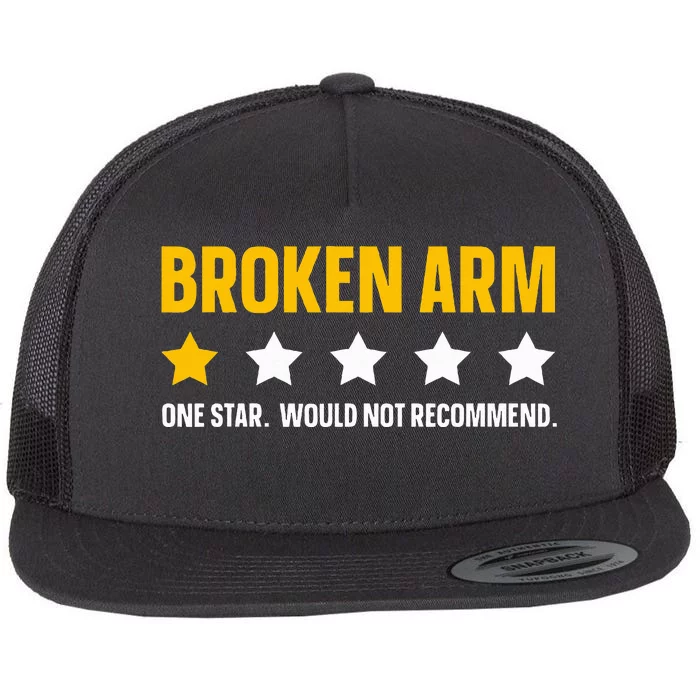 Broken Arm Design For Get Well Broken Arm Flat Bill Trucker Hat