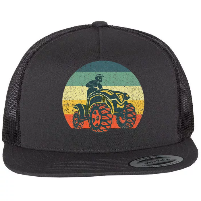 Best Atv Design 4 Wheeler Atv Quad Racing Flat Bill Trucker Hat