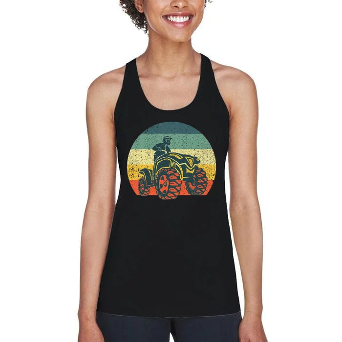 Best Atv Design 4 Wheeler Atv Quad Racing Women's Racerback Tank