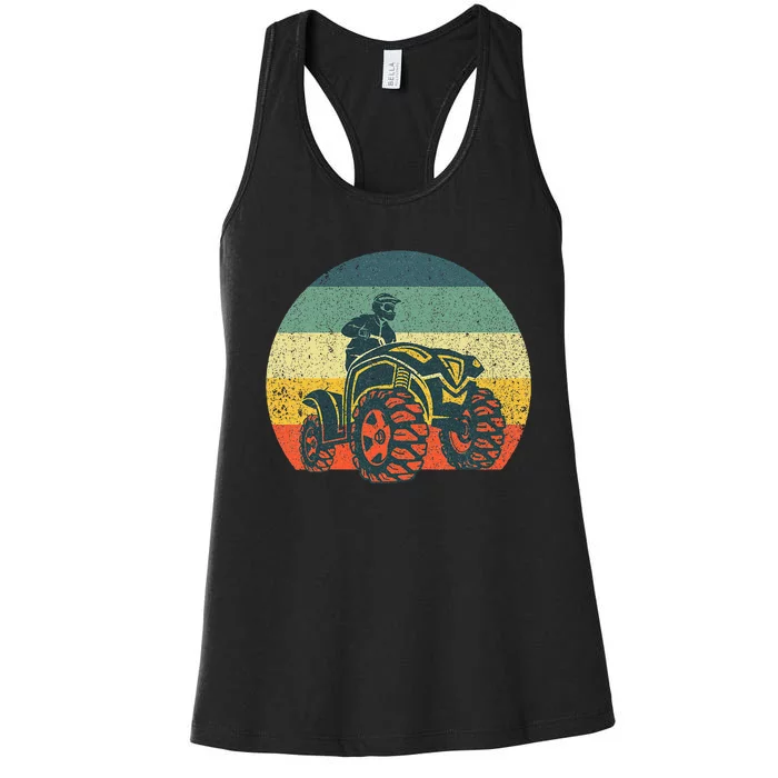 Best Atv Design 4 Wheeler Atv Quad Racing Women's Racerback Tank