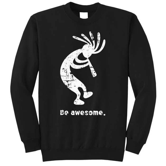 Be Awesome Dancing Kokopelli Southwestern Distressed Tall Sweatshirt