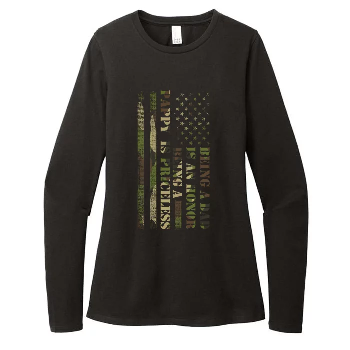 Being A Dad Is An Honor Being Pappy Pappy Gift Womens CVC Long Sleeve Shirt