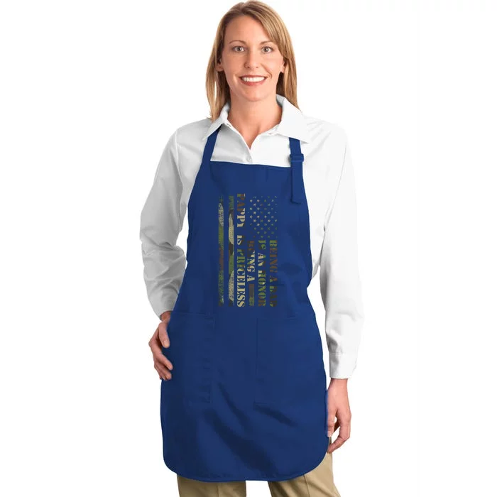 Being A Dad Is An Honor Being Pappy Pappy Gift Full-Length Apron With Pocket