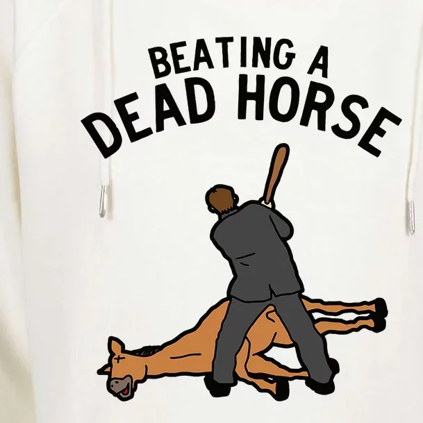 Beating A Dead Horse Meme Funny Womens Funnel Neck Pullover Hood