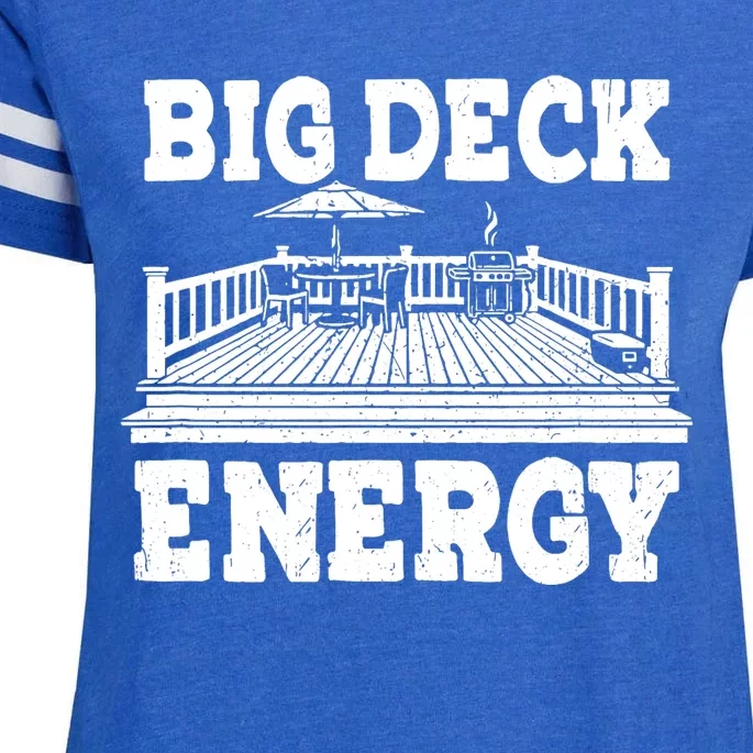 Big A Deck Energy Backyard Deck Patio Outdoor Energie Enza Ladies Jersey Football T-Shirt