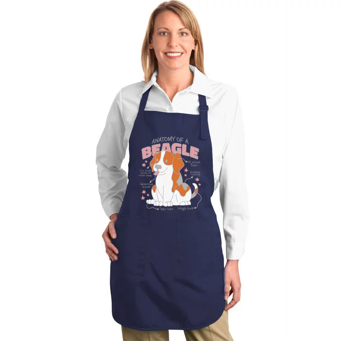 Beagle Anatomy Dog Full-Length Apron With Pocket