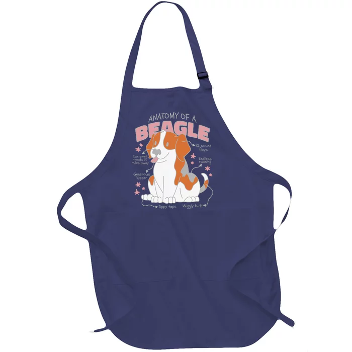 Beagle Anatomy Dog Full-Length Apron With Pocket