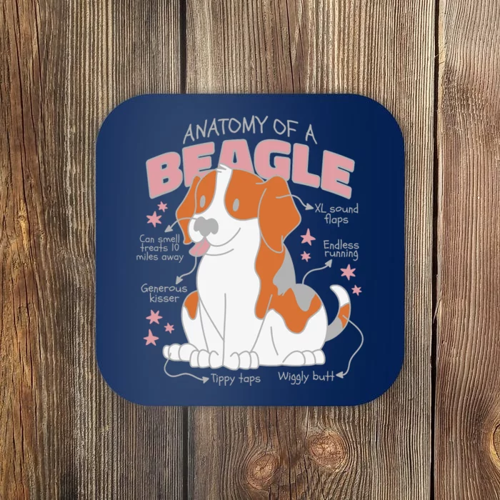 Beagle Anatomy Dog Coaster