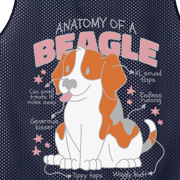 Beagle Anatomy Dog Mesh Reversible Basketball Jersey Tank