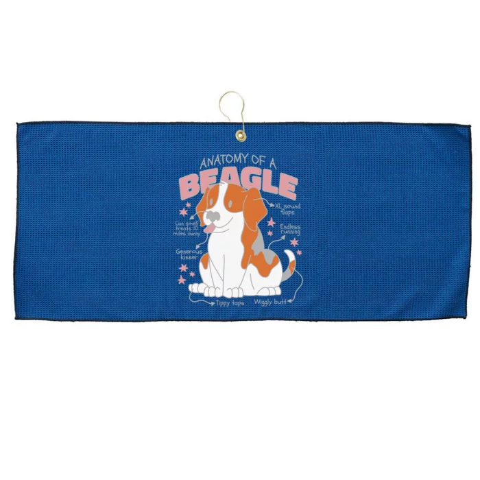 Beagle Anatomy Dog Large Microfiber Waffle Golf Towel