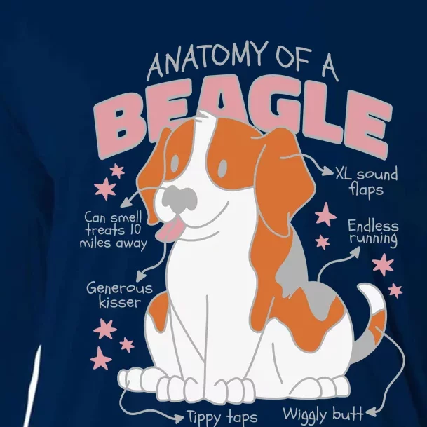 Beagle Anatomy Dog Cooling Performance Long Sleeve Crew