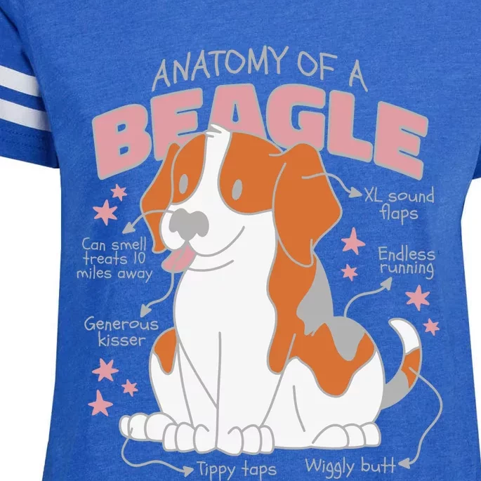 Beagle Anatomy Dog Enza Ladies Jersey Football T-Shirt