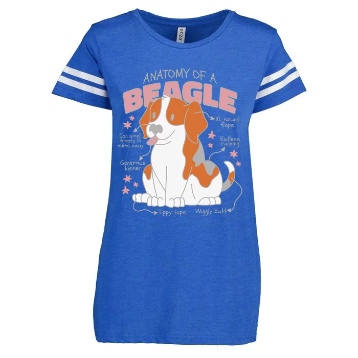 Beagle Anatomy Dog Enza Ladies Jersey Football T-Shirt