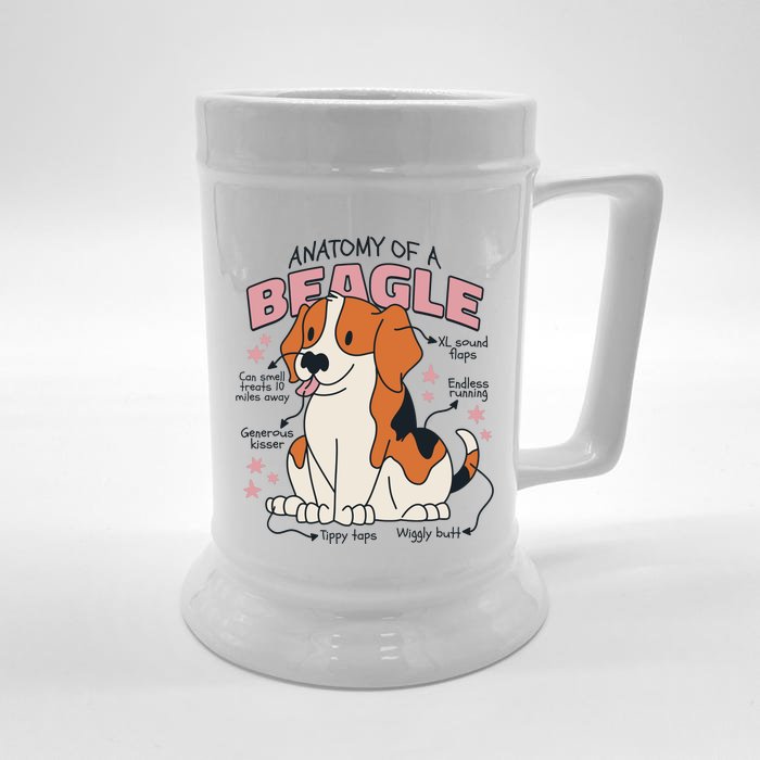 Beagle Anatomy Dog Front & Back Beer Stein