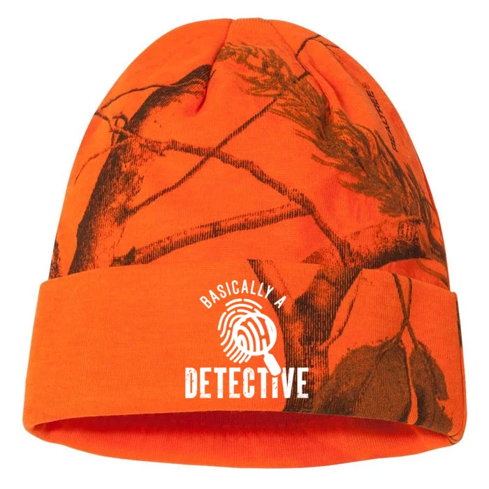 Basically A Detective For Private Investigator Gift Kati - 12in Camo Beanie