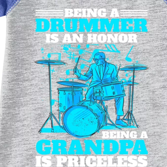 Being A Drummer Is An Honor Being A Grandpa Is Priceless Funny Gift Infant Baby Jersey Bodysuit