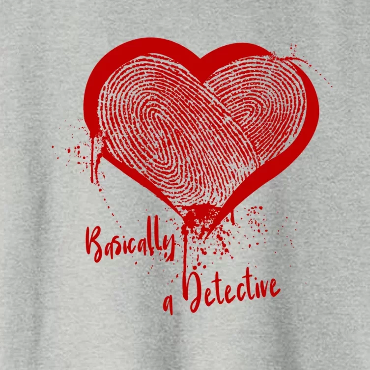 Basically A Detective True Crime Gift Podcast Junkie Gift Women's Crop Top Tee