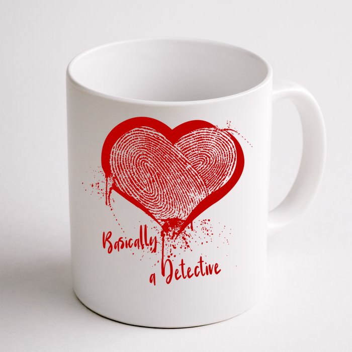 Basically A Detective True Crime Gift Podcast Junkie Gift Front & Back Coffee Mug