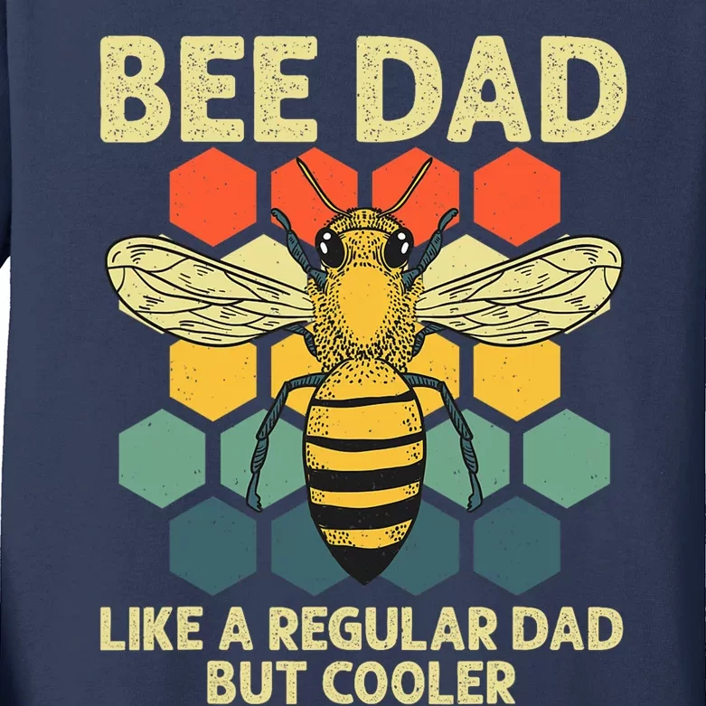 Bee Art Dad Honey Bee Keeper Bumblebee Beekeeper Kids Long Sleeve Shirt