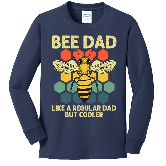 Bee Art Dad Honey Bee Keeper Bumblebee Beekeeper Kids Long Sleeve Shirt