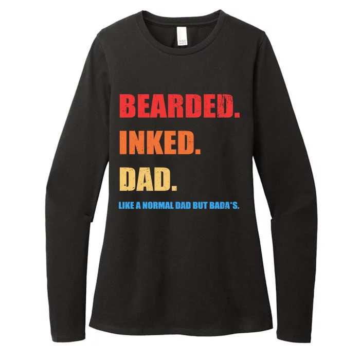 Bada*s Dad Inked Bearded Like A Normal Dad Womens CVC Long Sleeve Shirt