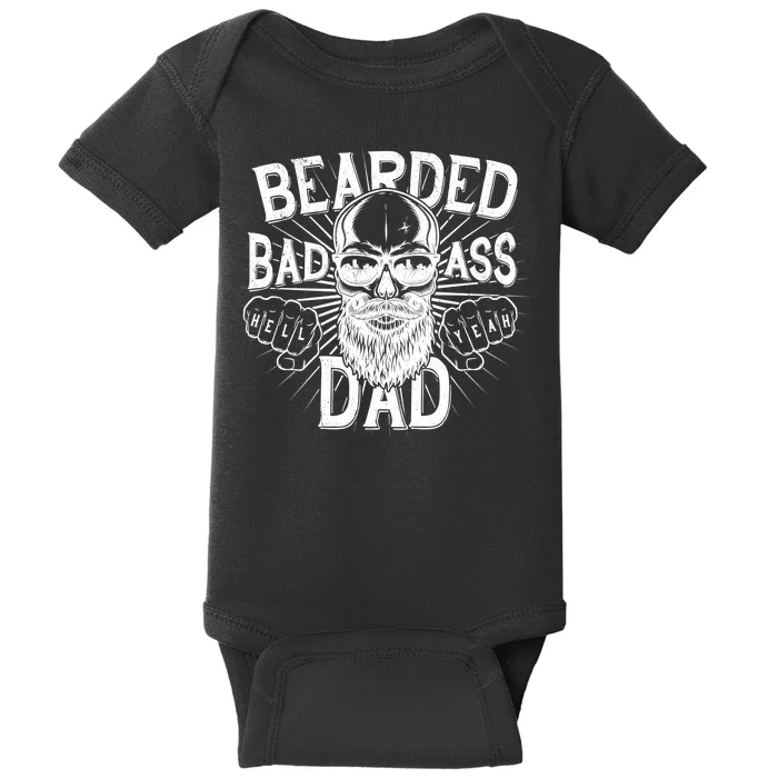 Badass Bearded Dad Baby Bodysuit