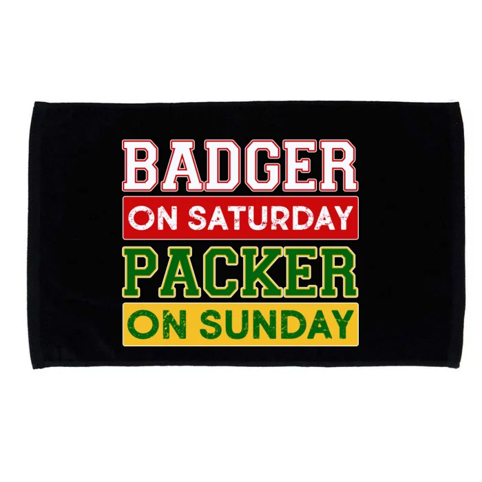 Badger On Saturday Packer On Sunday Microfiber Hand Towel