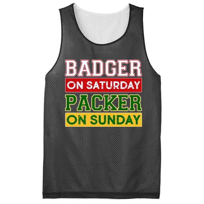 Badger On Saturday Packer On Sunday Mesh Reversible Basketball Jersey Tank