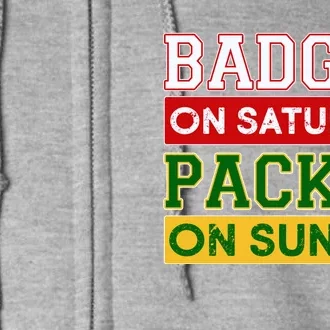 Badger On Saturday Packer On Sunday Full Zip Hoodie