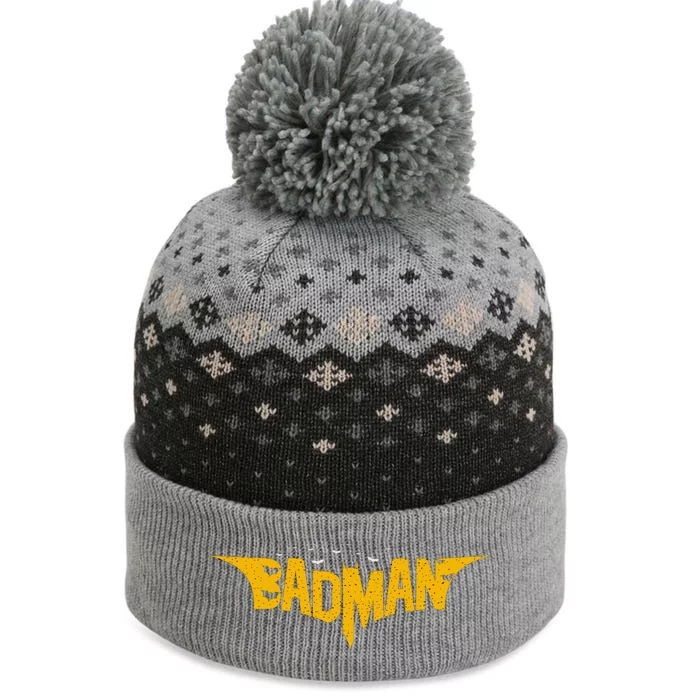 Badman Super Hero The Baniff Cuffed Pom Beanie